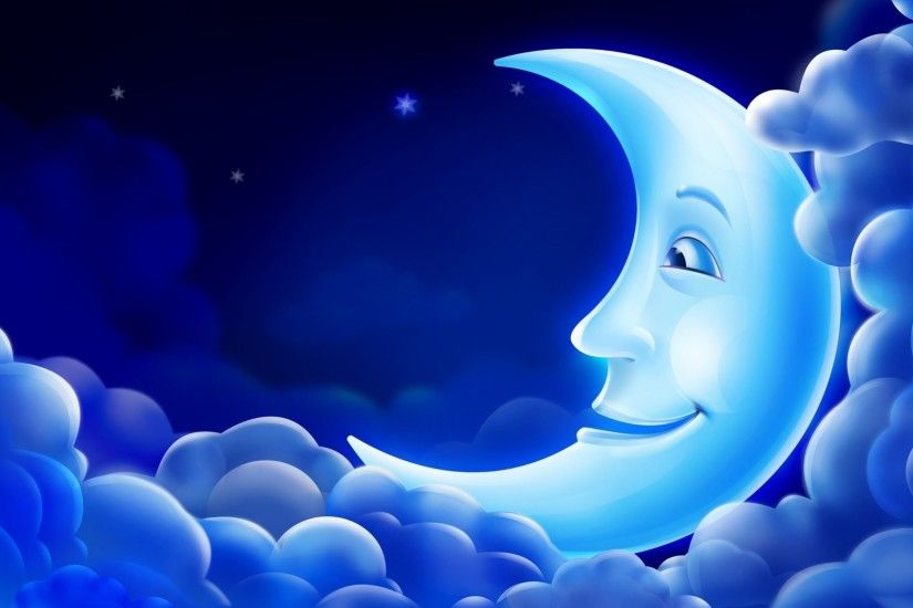 Blue Moon Good Night Wallpaper