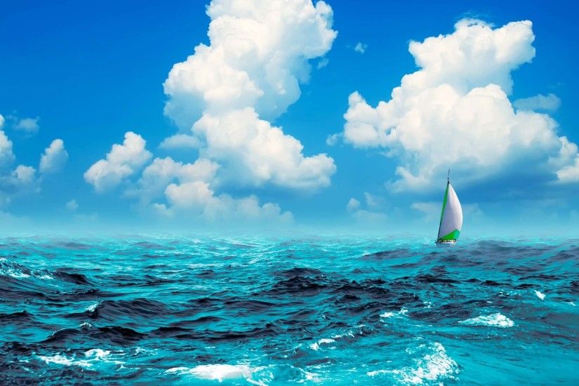 Sail, Boat, In, The, Sea, Desktop, Background, Wallpaper, Sea, Download,  Free, Windows Wallpaper, Widescreen, Wallpapers For Large Screens, ...
