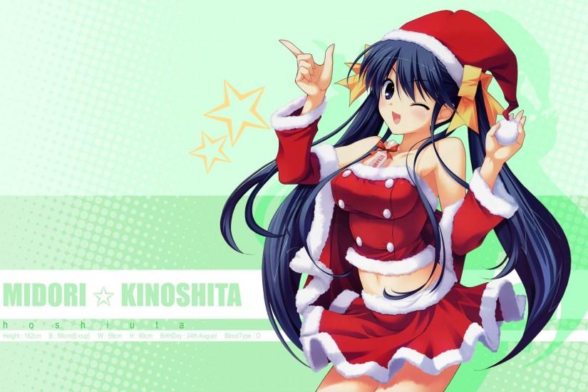 Anime Christmas Girl Wallpaper 398099