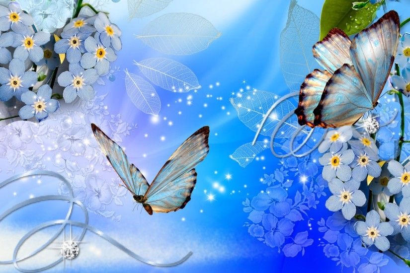 Blue butterflies blue flowers wallpaper download - beautiful ... | Download  Wallpaper | Pinterest | Wallpaper downloads, Blue flower wallpaper and  Wallpaper
