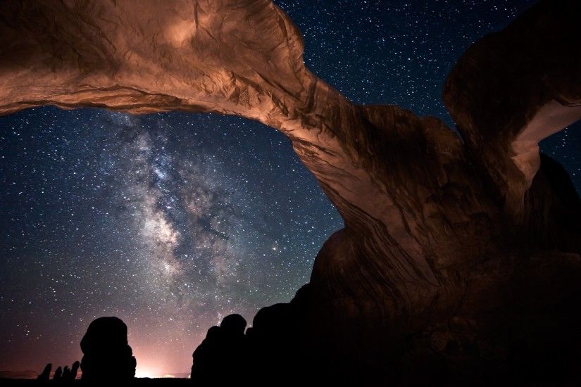 Stars Desert Desktop Background wallpaper