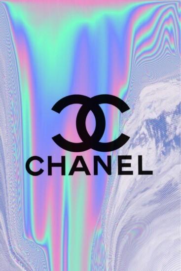 Chanel holographic iphone wallpaper