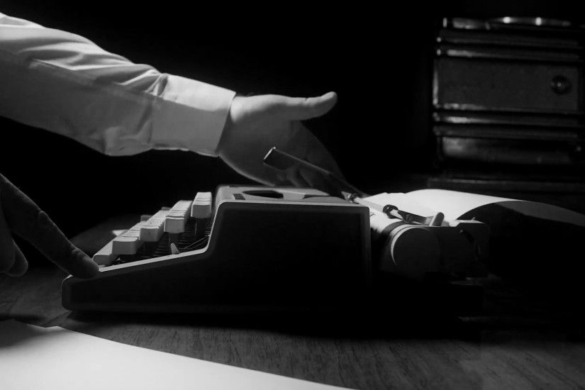 Journalist typing on a manual vintage typewriter, film noir style Stock  Video Footage - VideoBlocks