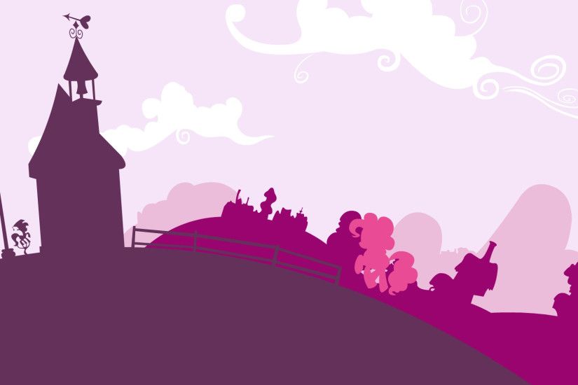 Pinkie Pie in a pink town - My Little Pony wallpaper