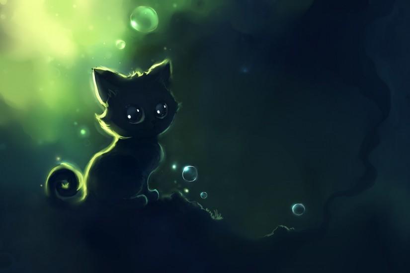 cute kitten in the dark wallpaper dark 1920x1080 wallpaper