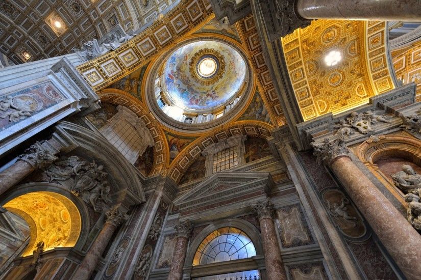 vatican city st. peter's basilica dome murals religion