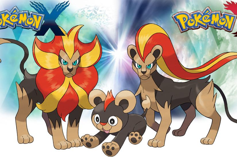 ... Pokemon X Y - Wallpaper - Litleo and Pyroar by Thelimomon