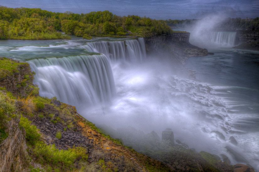 Earth - Niagara Falls Earth Rock Waterfall Wallpaper