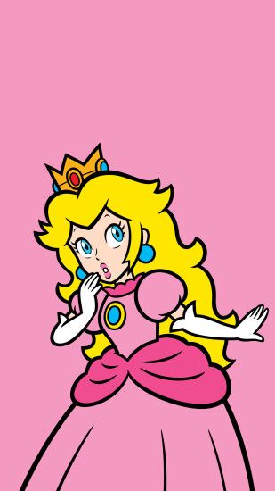 General 1440x2560 video games Princess Peach Super Mario Nintendo  minimalism simple background
