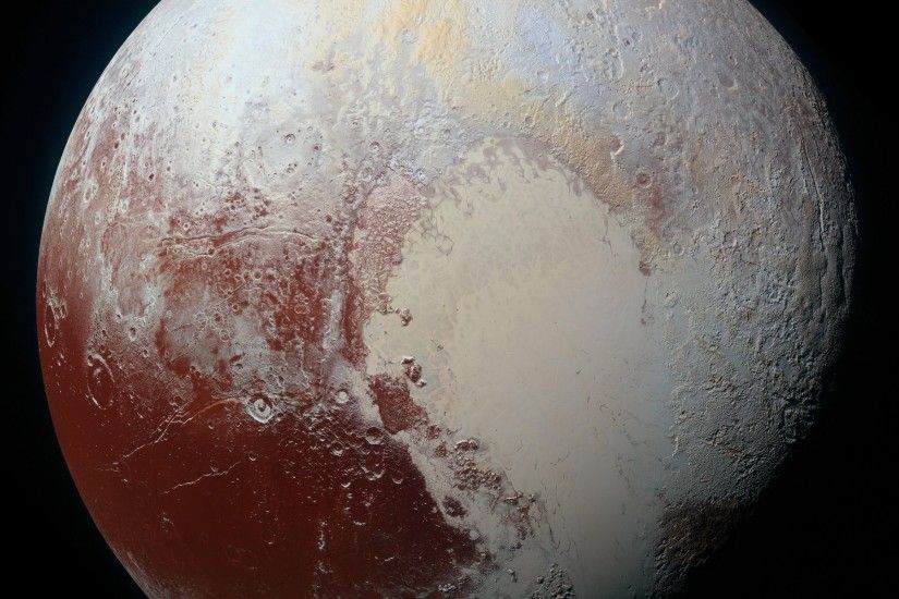 NASA's New Horizons spacecraft captured this high-resolution enhanced color  view of Pluto on July