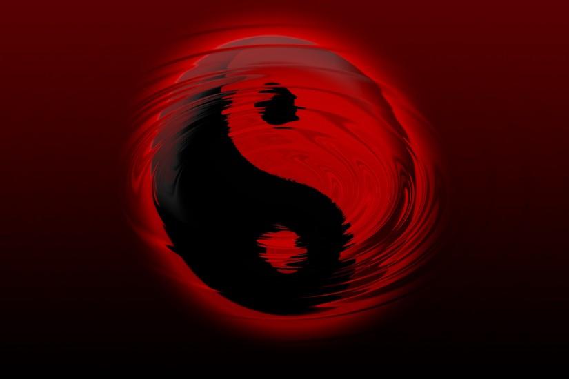 Wallpaper #100 Yin Yang Ripple | Red and Black Wallpapers