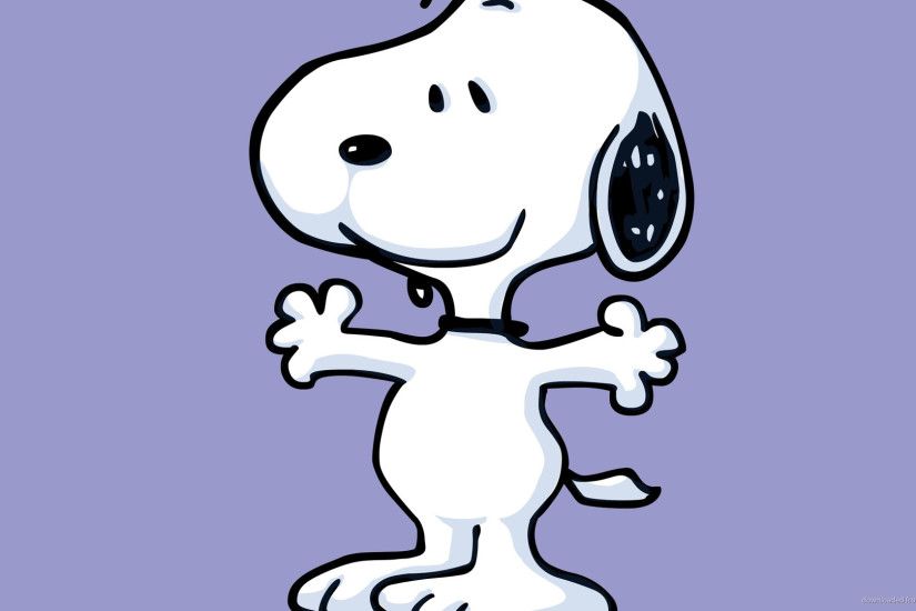 Snoopy With Purple Background Wallpaper