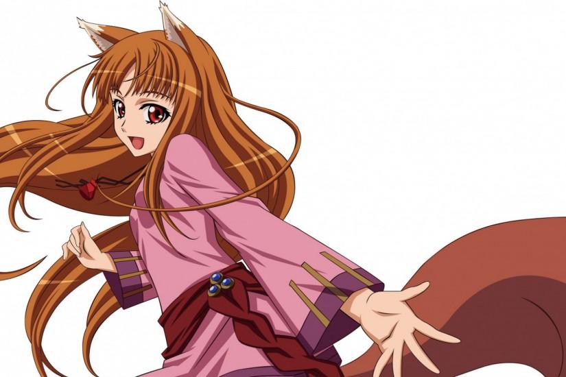 Preview wallpaper spice and wolf, horo, tail, girl, art 1920x1080