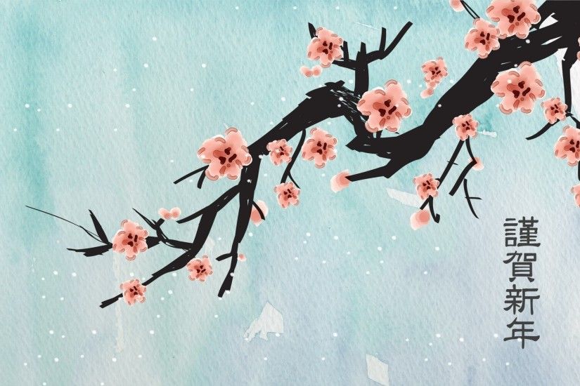 ... Japanese Cherry Blossom Art Wallpaper Photo Simplywallpapers Cherry  Blossoms Japanese Artwork Desktop Best Concept ...
