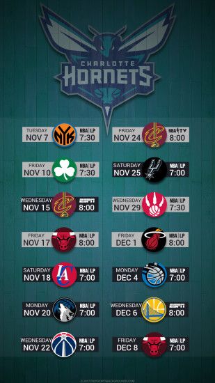 Charlotte Hornets 2017 schedule hardwood nba basketball logo wallpaper free  iphone 5, 6, 7