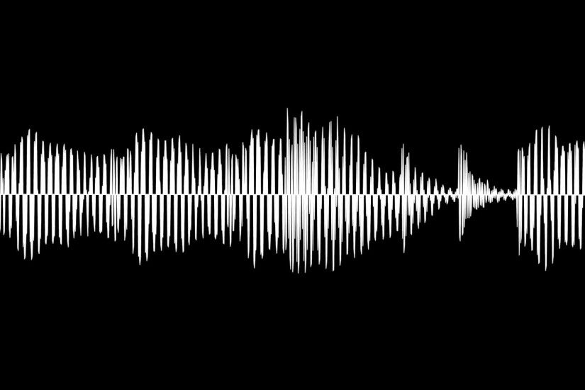 Audio waveform animation, simple black and white sound wave as motion  background Motion Background - VideoBlocks