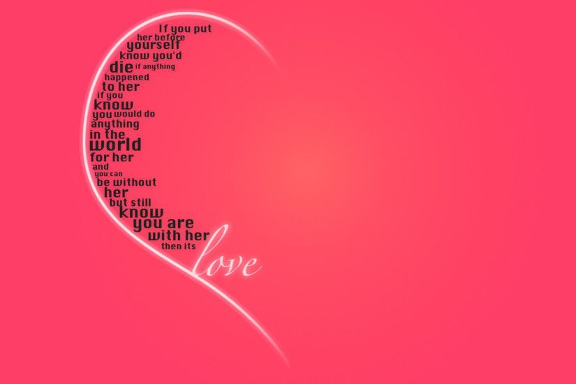 2048x1152 Wallpaper valentines day, inscriptions, words, love, pink  background, heart