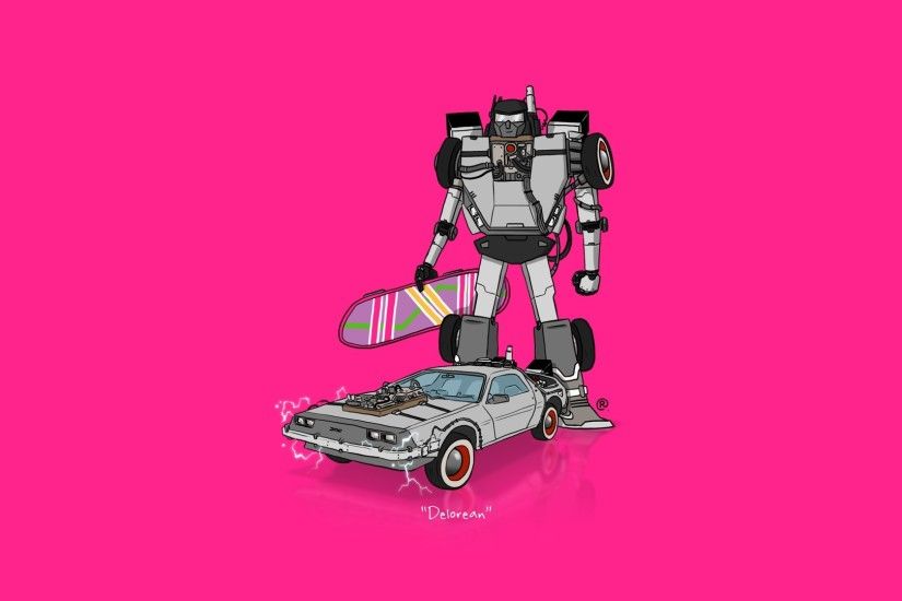 car, Transformers, Minimalism, DeLorean, Back To The Future Wallpapers HD /  Desktop and Mobile Backgrounds