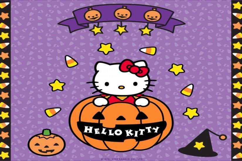 Hello Kitty Halloween HD Wallpaper.