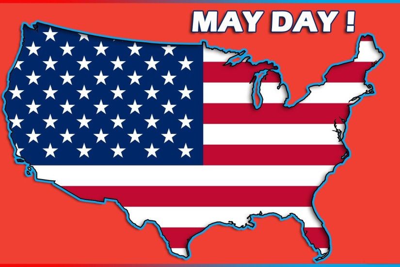 Happy may labor day usa flag wallpaper
