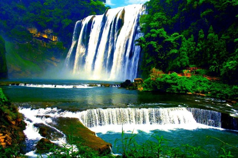 Rain Forest Waterfalls Wallpaper