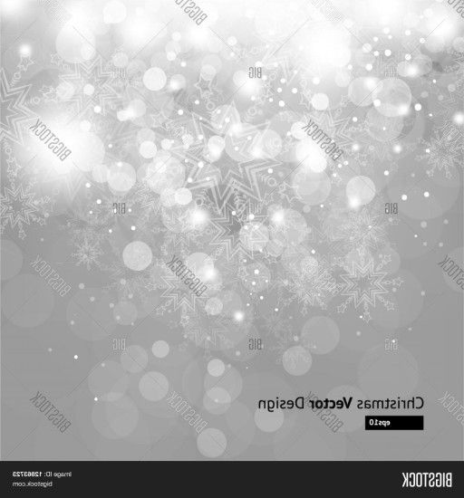 Simple Snow Background Vector: Stock Vector Light Silver Abstract Christmas  Background With White Snowflakes