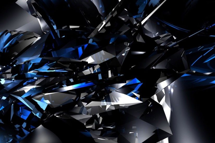 Black and blue crystals HD desktop wallpaper, Crystal wallpaper - no.