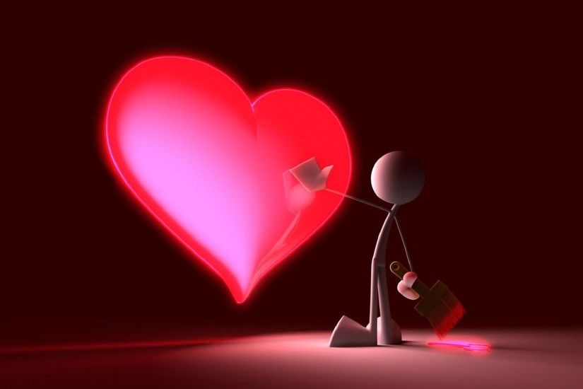 Love Heart 3D wallpaper
