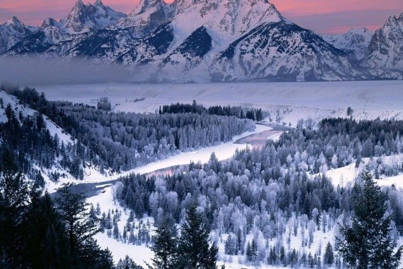 Download Rivers Landscape Nature Snow Winter Wallpaper Animated Free