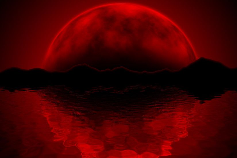 Red moon wallpaper mobile.