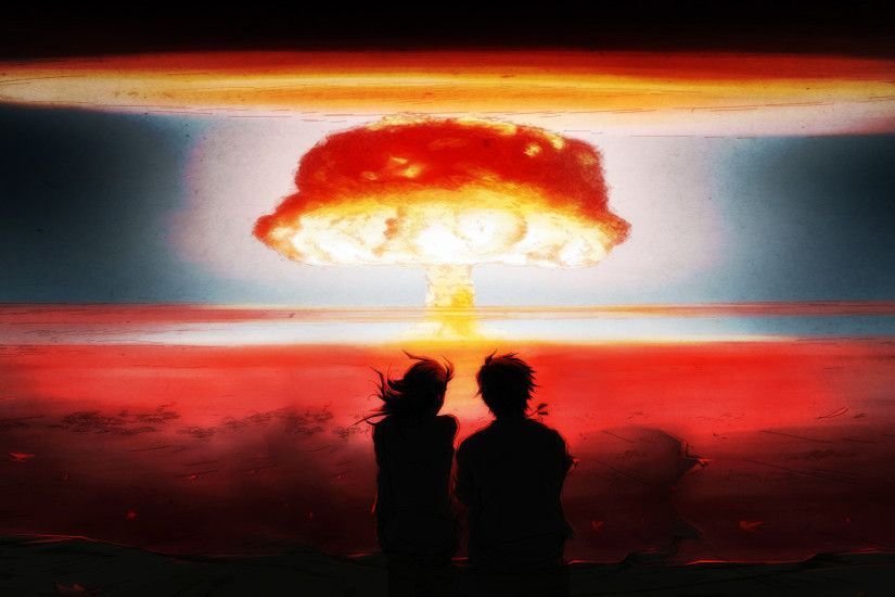 1920x1080 Nuclear Blast Bomb Explosion Anime Drawing Mushroom Cloud Nuclear  HD Wallpaper