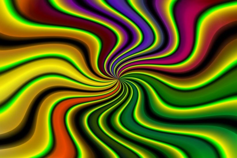 1920x1080 Wallpaper abstraction, illusion, colorful, green