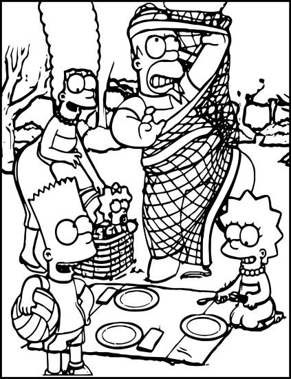 The Simpson Wallpaper Image Picture Coloring Page