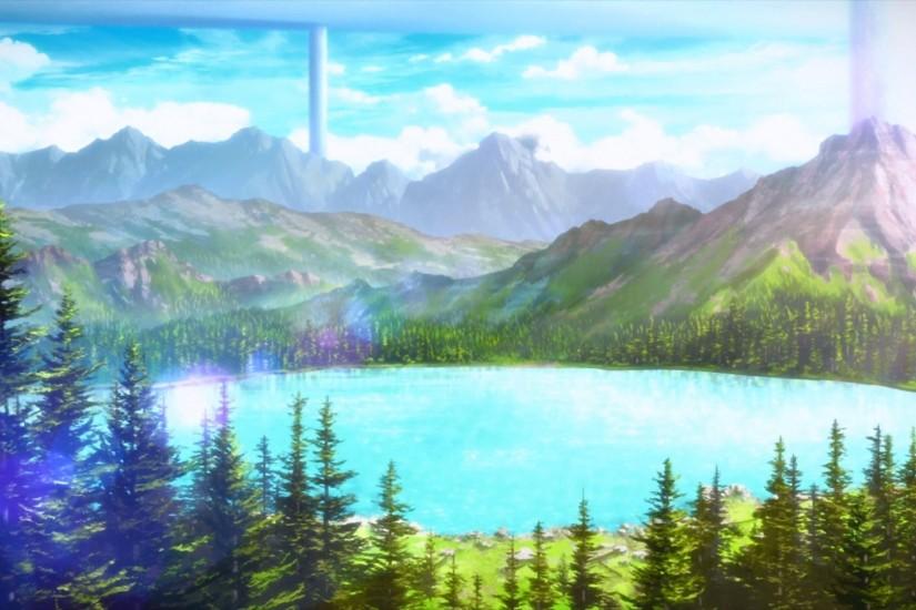 anime, Sword Art Online, Mountain, Trees Wallpaper HD