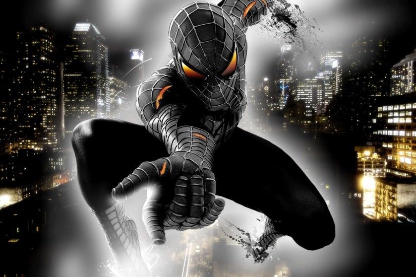 Black Spiderman Iphone Desktop Wallpaper.