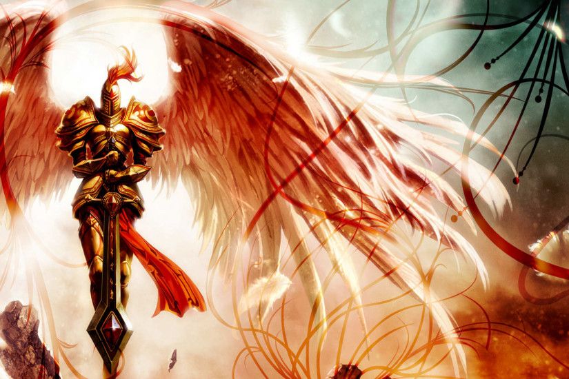 league of angels wallpaper | League of Legends fantasy art angels knight  armor warrior wings .