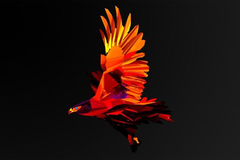 low poly eagle facets justin maller