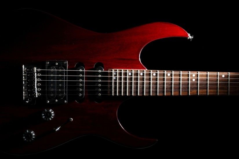 Close Up of Red Electric Guitar | Photo and Desktop Wallpaper