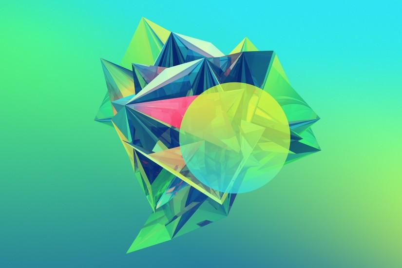 Colorful facets wallpaper
