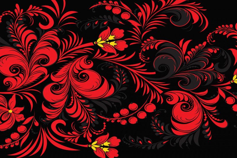 Preview wallpaper khokhloma, pattern, color, background, russia, texture  1920x1080