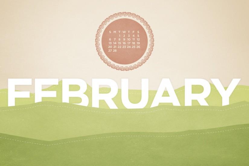 Desktop wallpaper calendar design february.