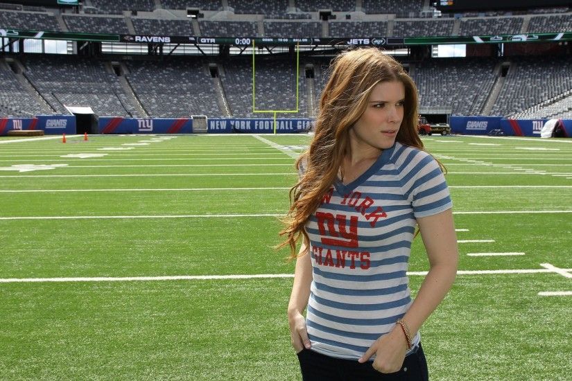 Actress American Football Fields Kate Mara New York Giants Sports Women