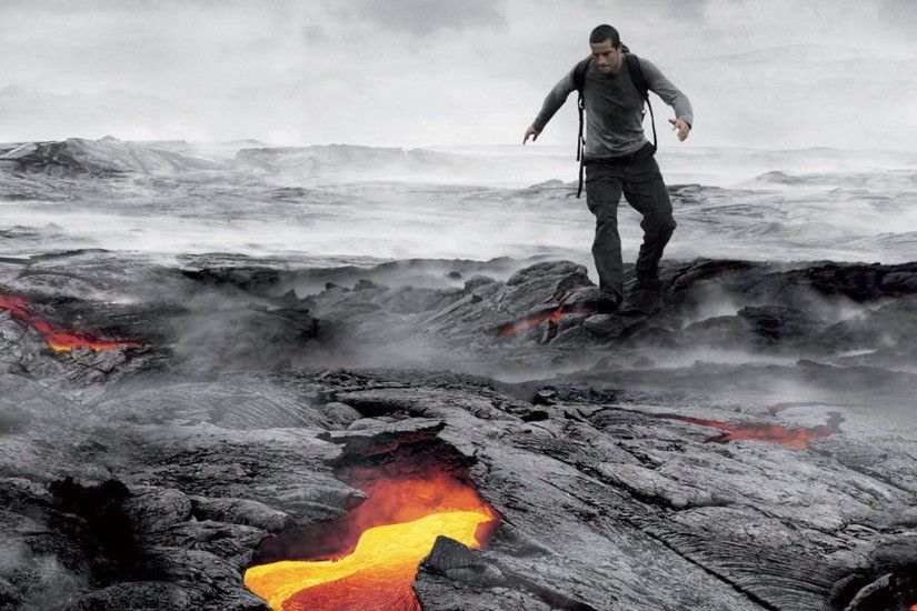 Bear Grylls shows off his wilderness survival skills in his TV series Man  Vs. Wild on Discovery.