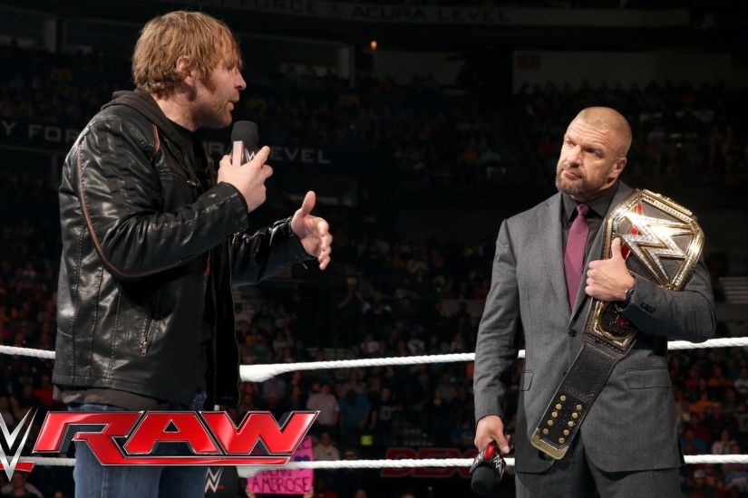 Dean Ambrose interrupts Triple H with a bold challenge: Raw, February 29,  2016 - YouTube