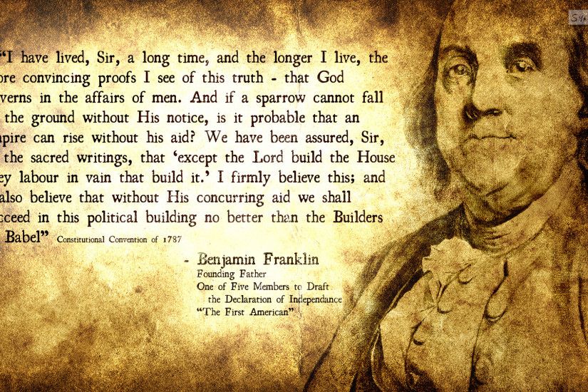 ... Separation Of Church And State: Benjamin Franklin by SympleArts