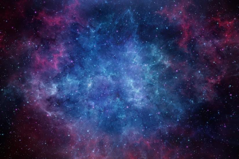 Purple space background, nebula and stars Stock Photo, Royalty .