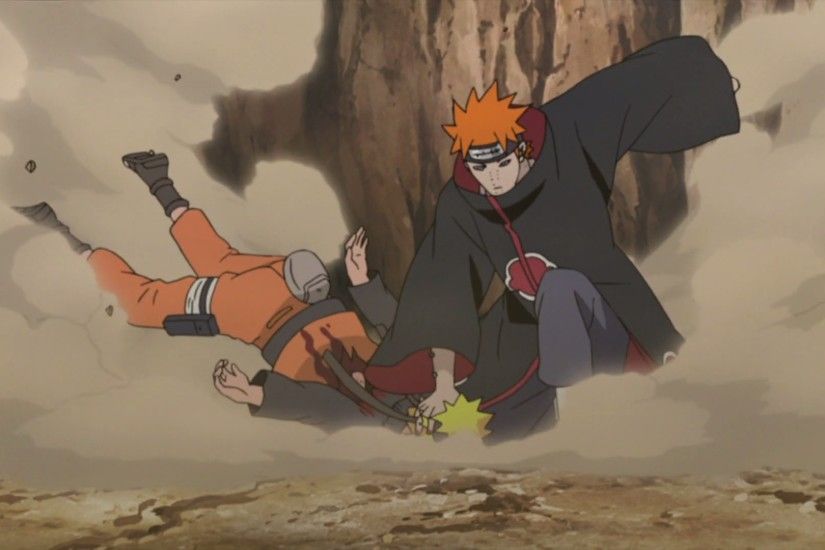 Pain attacks Naruto
