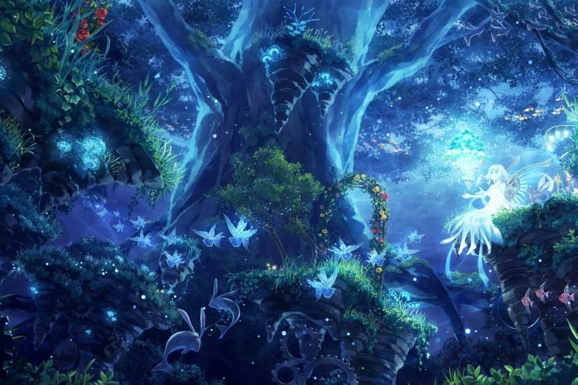 Fantasy Forest Wallpaper Wide Free Download Wallpapers Background 2130x1080  px 1.29 MB 3d & abstract Dreamy
