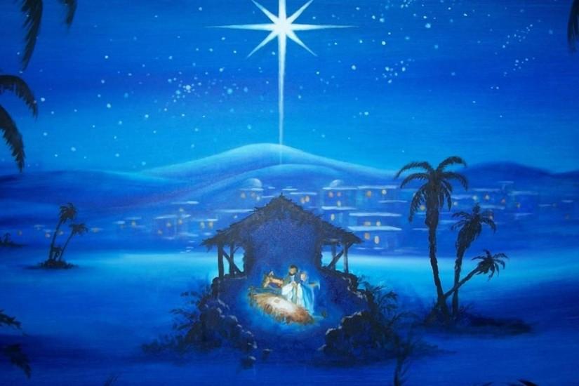 Xmas Stuff For > Christmas Nativity Painting