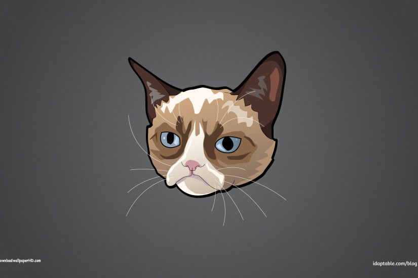 Grumpy Cat Cartoon HD Wallpaper for Desktop